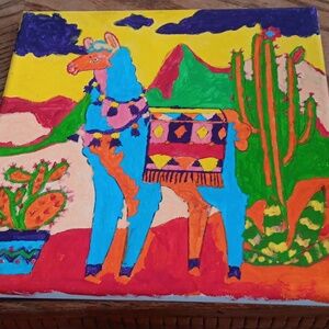 Hand painted picture frame.